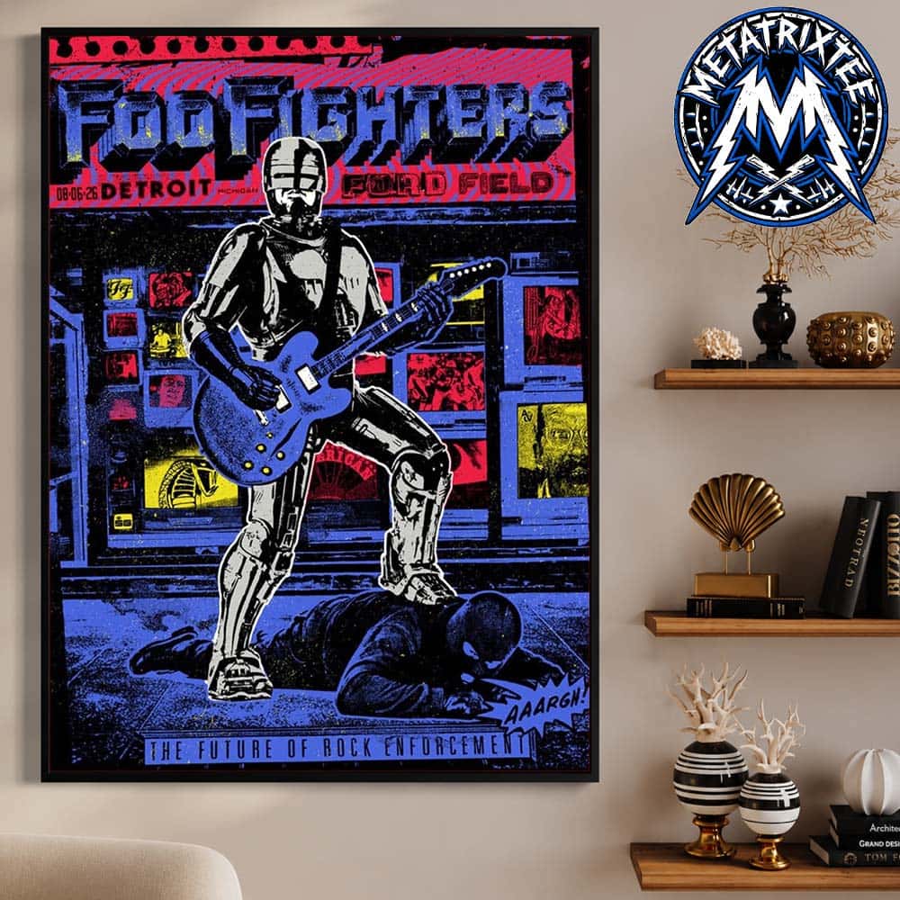 Take Cover Tour 2026 Foo Fighters Poster For Live Concert At Ford Field In Detroit Michigan On August 6 Professional Poster Canvas Take Cover Tour 2026 Foo Fighters Poster For Live Concert At Ford Field In Detroit Michigan On August 6 Professional Poster Canvas