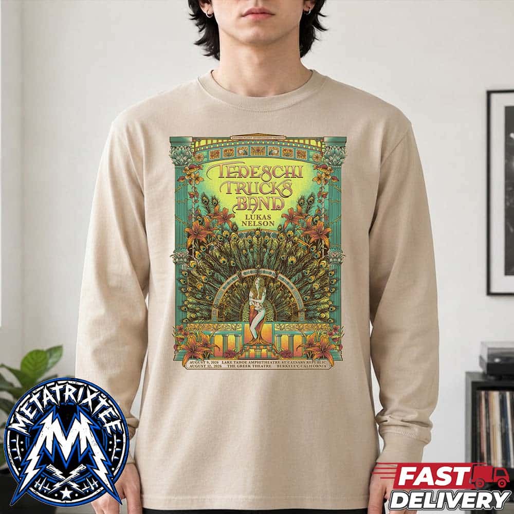 Tedeschi Trucks Band Future Soul 2026 Tour Poster Live At The Greek Theatre In Berkeley California On August 12 2026 Longsleeve T-Shirt Tedeschi Trucks Band Future Soul 2026 Tour Poster Live At The Greek Theatre In Berkeley California On August 12 2026 Longsleeve T-Shirt