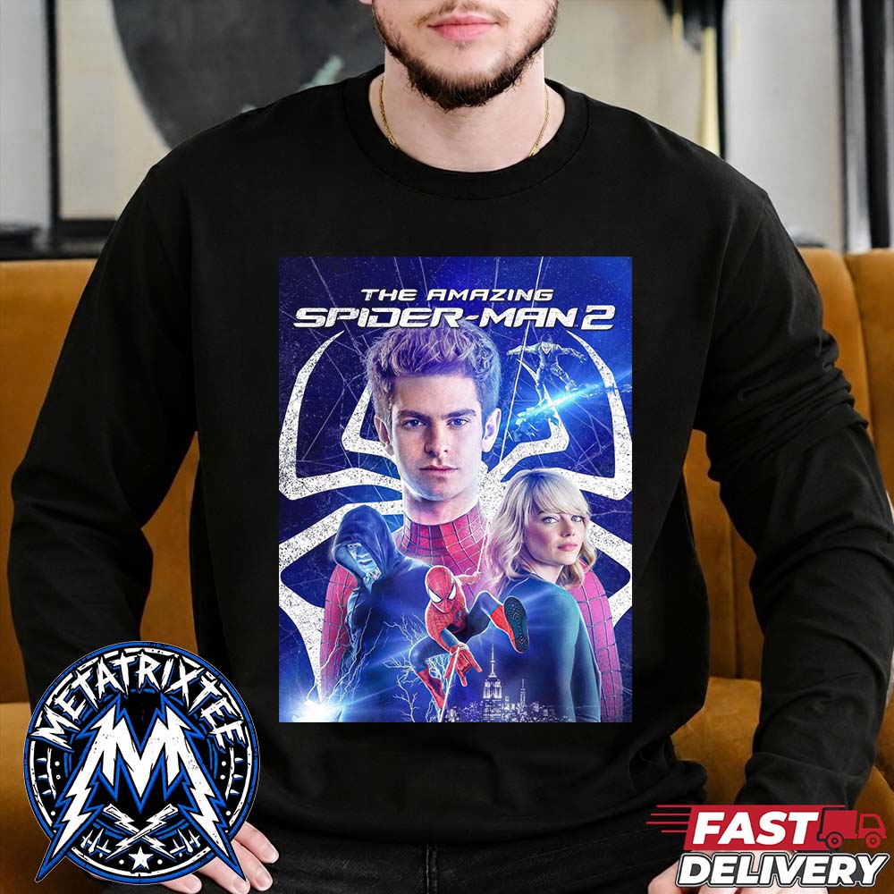 The Amazing Spider Man 2 Andrew Garfield Sony Alternative Film Poster Art Longsleeve T-Shirt The Amazing Spider Man 2 Andrew Garfield Sony Alternative Film Poster Art Longsleeve T-Shirt