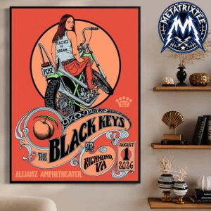 The Black Keys Poster Concert On August 1 2026 At The Allianz Amphitheater At Riverfront In Richmond Virginia Durable Poster Canvas