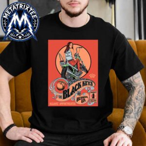The Black Keys Poster Concert On August 1 2026 At The Allianz Amphitheater At Riverfront In Richmond Virginia Short Black T-Shirt