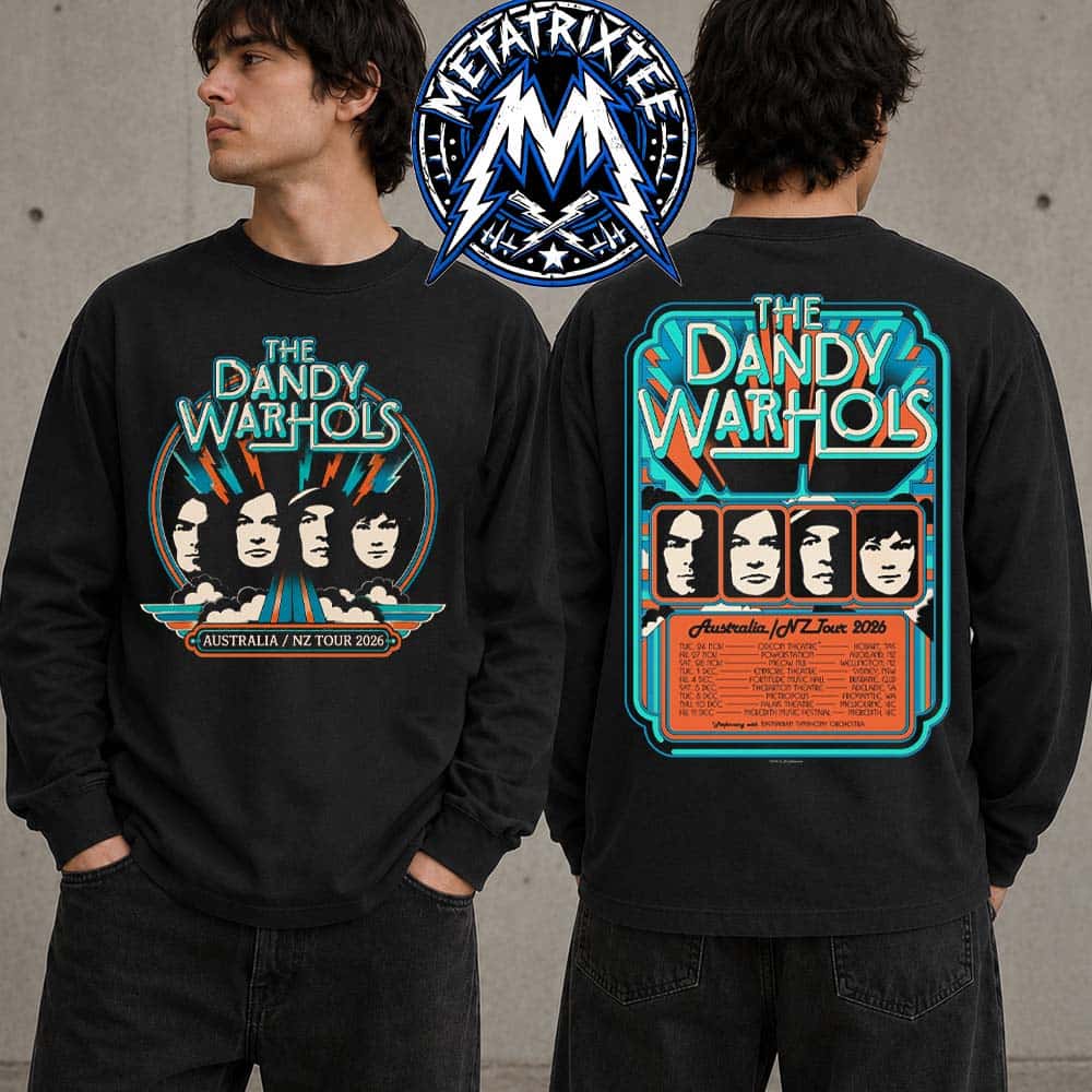 The Dandy Warhols Tour 2026 Dates List From November 24 At Odeon Theatre To December 11 At Meredith Festival Longsleeve T-Shirt The Dandy Warhols Tour 2026 Dates List From November 24 At Odeon Theatre To December 11 At Meredith Festival Longsleeve T-Shirt