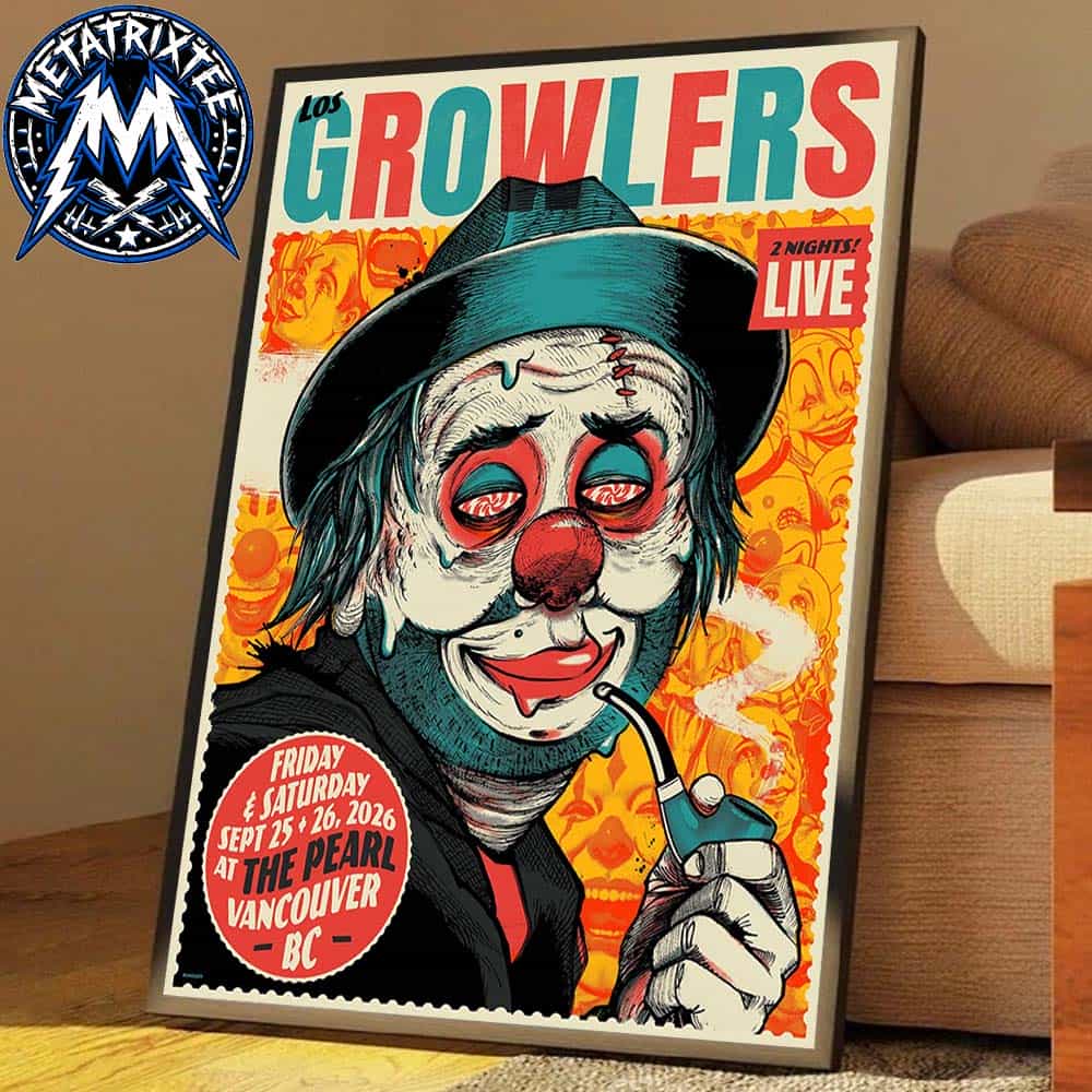 The Growlers Concert Poster For West Coast Fall Tour On September 25 And 26 2026 At The Pearl Vancouver BC Premium Poster Canvas The Growlers Concert Poster For West Coast Fall Tour On September 25 And 26 2026 At The Pearl Vancouver BC Premium Poster Canvas