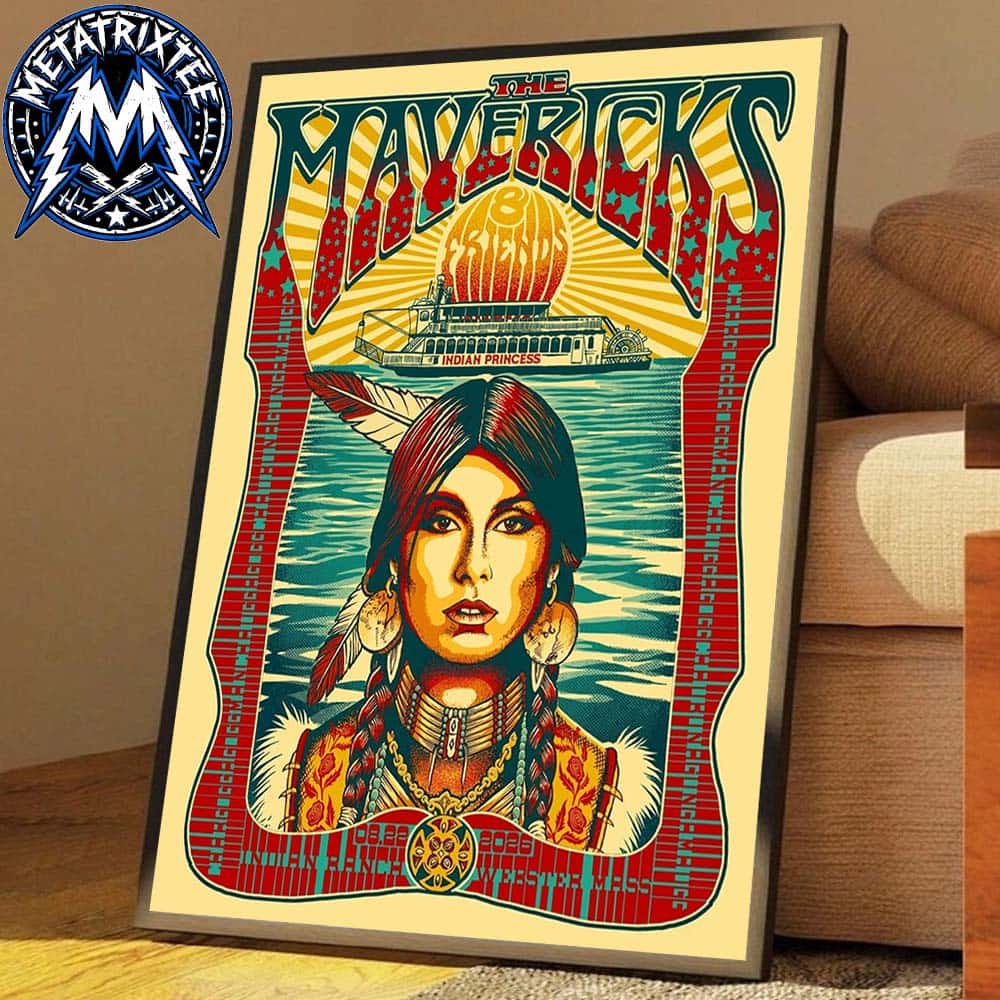 The Mavericks And Friends The Music Lives On Tour Poster On August 22 2026 At Indian Ranch In Webster Massachusetts Gallery-Style Poster Canvas The Mavericks And Friends The Music Lives On Tour Poster On August 22 2026 At Indian Ranch In Webster Massachusetts Gallery-Style Poster Canvas