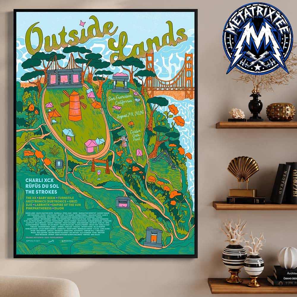 The Outside Lands Music And Arts Festival Official Poster At Golden Gate Park In San Francisco California From August 7–9 2026 Poster Canvas The Outside Lands Music And Arts Festival Official Poster At Golden Gate Park In San Francisco California From August 7–9 2026 Poster Canvas