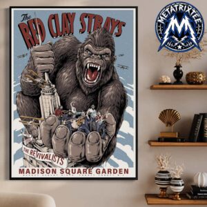 The Red Clay Strays Concert Poster At Madison Square Garden In New York City On August 9 2026 Gallery-Style Poster Canvas