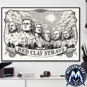 The Red Clay Strays Grateful Tour Poster At Denny Sanford Premier Center In Sioux Falls South Dakota On August 16 2026 Poster Canvas