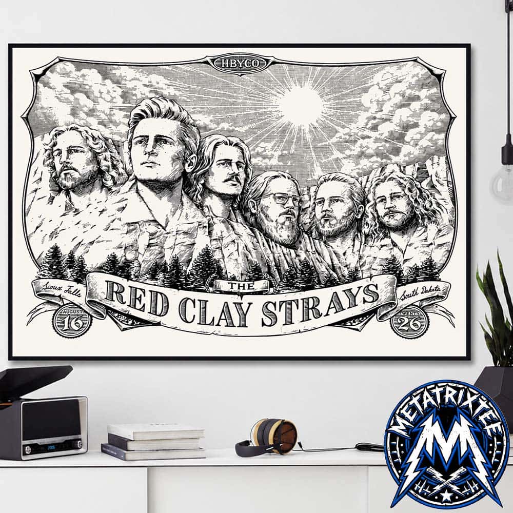 The Red Clay Strays Grateful Tour Poster At Denny Sanford Premier Center In Sioux Falls South Dakota On August 16 2026 Poster Canvas The Red Clay Strays Grateful Tour Poster At Denny Sanford Premier Center In Sioux Falls South Dakota On August 16 2026 Poster Canvas