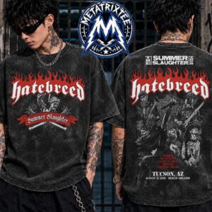 The Summer Slaughter Tour 2026 Part 2 Merch Tee For Hatebreed On August 21 At Rialto Theatre In Tucson Arizona Washed T-Shirt