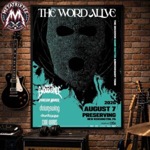 The Word Alive Pennsylvania Tonight Show Poster For August 7 2026 At Preserving Underground In New Kensington Gallery-Style Poster Canvas