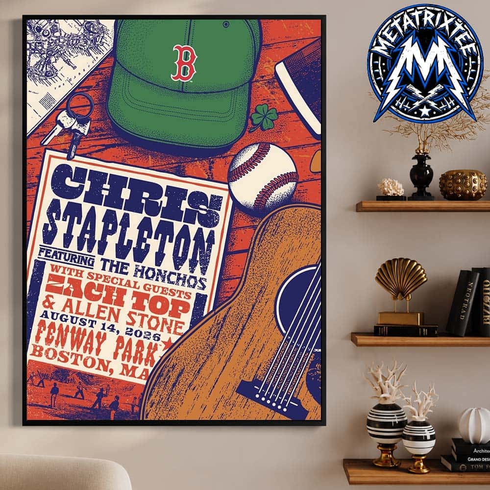 Tour Poster For Chris Stapleton All American Road Show At Fenway Park In Boston MA On August 14 2026 Durable Poster Canvas Tour Poster For Chris Stapleton All American Road Show At Fenway Park In Boston MA On August 14 2026 Durable Poster Canvas