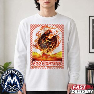 Tour Poster For Foo Fighters Take Cover Tour 2026 On August 15 2026 At Nissan Stadium In Nashville TN Longsleeve T-Shirt