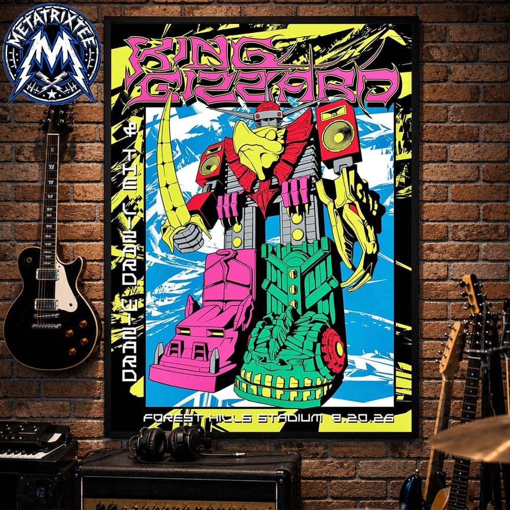 Tour Poster For King Gizzard And The Lizard Wizard On August 20 2026 At Forest Hills Stadium In Queens New York Poster Canvas Tour Poster For King Gizzard And The Lizard Wizard On August 20 2026 At Forest Hills Stadium In Queens New York Poster Canvas