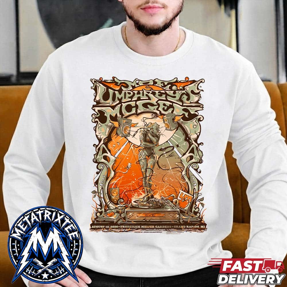 Umphreys McGee MoementUM Tour 2026 Poster At Frederick Meijer Gardens In Grand Rapids MI August 12 2026 Longsleeve T-Shirt Umphreys McGee MoementUM Tour 2026 Poster At Frederick Meijer Gardens In Grand Rapids MI August 12 2026 Longsleeve T-Shirt