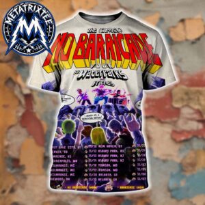 Waterparks Main Poster For The Almost No Barricade Tour Kick Off In Salt Lake City On October 27 To December In Sacramento 2026 All Over Print Shirt