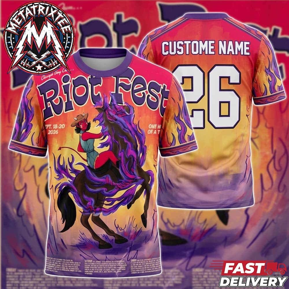 2026 Devil Cowgirl Lineup Poster Riot Music Fest Chicago IL On September 18-20 At Douglass Park Shirt Football Jersey 2026 Devil Cowgirl Lineup Poster Riot Music Fest Chicago IL On September 18-20 At Douglass Park Shirt Football Jersey