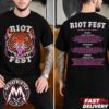 2026 Psychedelic Bunny Lineup Tee For Riot Music Fest Chicago IL On September 18-20 At Douglass Park Two Sided Short T-Shirt