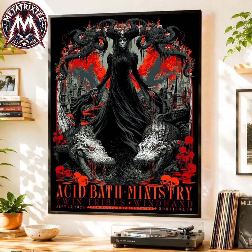 Acid Bath x Ministry Red Rocks Amphitheatre 2026 Tonight Poster For September 15 2026 In Morrison Colorado Decor Music Poster Canvas Acid Bath x Ministry Red Rocks Amphitheatre 2026 Tonight Poster For September 15 2026 In Morrison Colorado Decor Music Poster Canvas