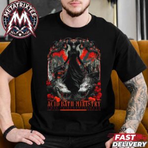 Acid Bath x Ministry Red Rocks Amphitheatre 2026 Tonight Poster For September 15 2026 In Morrison Colorado Short Black T-Shirt