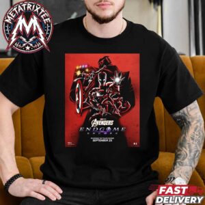 Avengers Endgame Encore Poster Illustrated By Kaz Oomori Reassemble The Team In Theaters September 25 2026 Short Black T-Shirt