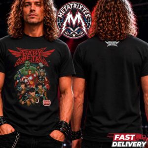 BABYMETAL x Marvel Zombies War Zone Comic 2026 Complex Two Sided Print Black T-Shirt
