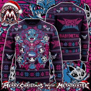Babymetal Chibi Anime Trio Metal Fox Kitsune Knitted Ugly Christmas Sweater Gift For Holiday 2026