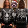 BABYMETAL Fox God Logo Dripping Skull Pentagram Pattern XMAS Collectors Edition Ugly Christmas Sweater