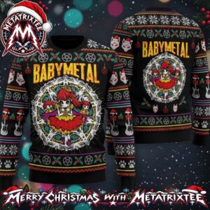 Babymetal Gothic Chibi Girls Mandala Pentagram Fair Isle Ugly Christmas Sweater Gift For Holiday 2026