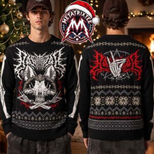 Babymetal Skeleton Kitsune Wolf And Hand Gesture Fair Isle 2026 Knitted Ugly Christmas Sweater