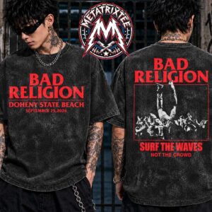 Bad Religion x Ohana Festival 2026 Surf The Waves Not The Crown Tee For September 25 At Doheny State Beach In California Washed T-Shirt
