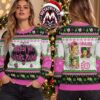 Blink-182 Smiley Face Punk Rock Teal Magenta Fair Isle Pattern 2026 Knitted Ugly Christmas Sweater Blink-182 Smiley Face Punk Rock Teal Magenta Fair Isle Pattern 2026 Knitted Ugly Christmas Sweater