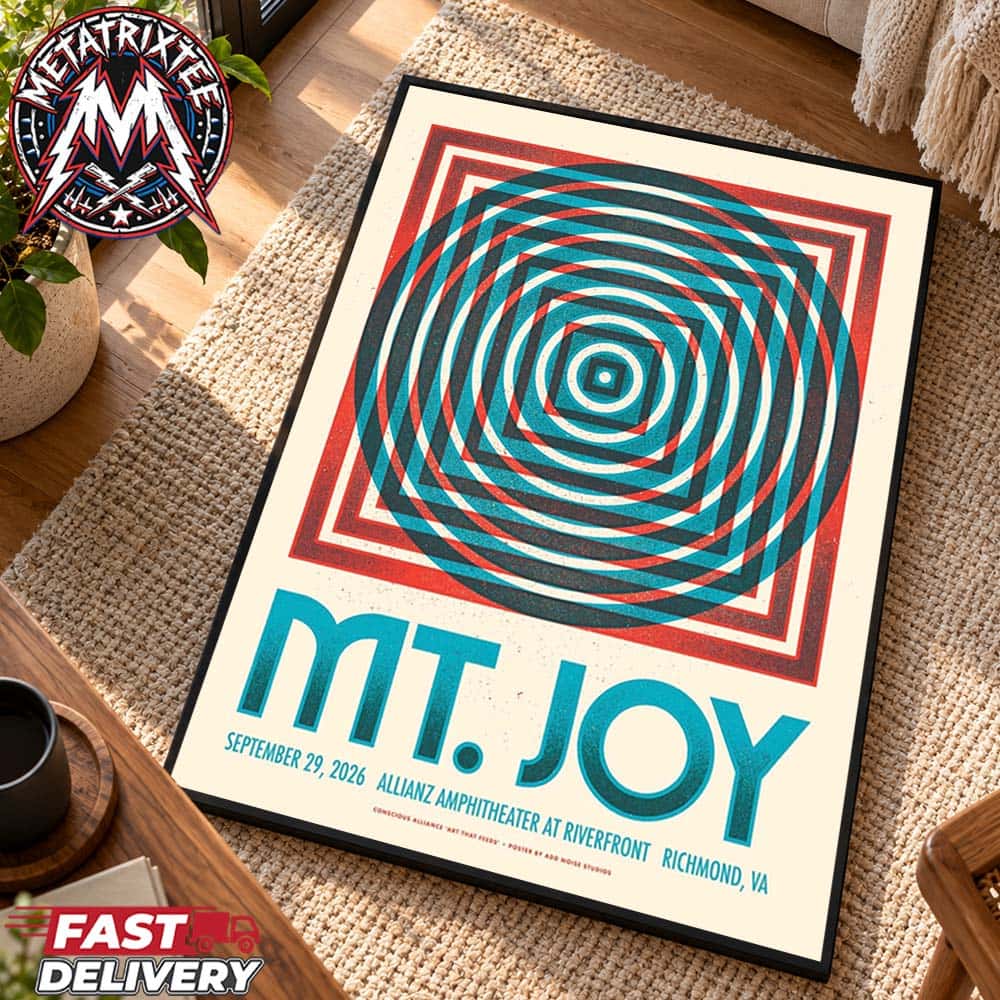 Celebrating 10th Anniversary Mt Joy Richmond 2026 Show Poster For The Allianz Amphitheater At Riverfront In Virginia On Tuesday September 29 Poster Canvas Celebrating 10th Anniversary Mt Joy Richmond 2026 Show Poster For The Allianz Amphitheater At Riverfront In Virginia On Tuesday September 29 Poster Canvas