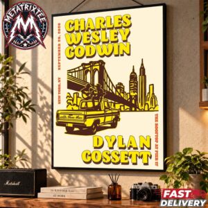 Charles Wesley Godwin Concert With Dylan Gossett And Special Max Alan Poster At The Rooftop At Pier 17 In New York City On September 29 2026 Poster Canvas