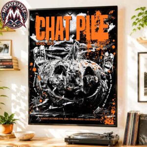 Chat Pile Los Angeles Who Loves The Sun Tour 2026 Show Poster For The Belasco In California On Sunday October 4th 2026 Gallery-Style Poster Canvas