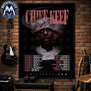 Chief Keef North America Tour Dates List Poster From September 12 2026 In Chicago IL To October 29 2026 In Las Vegas NV Poster Canvas