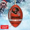 Cleveland Browns Grinch Santa Suit Holding Trophy With Bag Christmas Gifts Tree Decorations Ornament