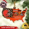 Miami Dolphins Helmet Football Texture Est 1966 Custom Name XMAS 2026 Holiday Ornament