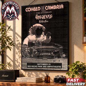 Coheed and Cambria Celebrating Afterman Show Poster For Neverender Rocks On September 29 At The Red Rocks Amphitheatre In Morrison Colorado Poster Canvas