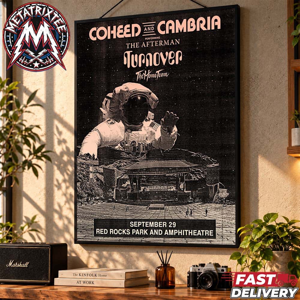 Coheed and Cambria Celebrating Afterman Show Poster For Neverender Rocks On September 29 At The Red Rocks Amphitheatre In Morrison Colorado Poster Canvas Coheed and Cambria Celebrating Afterman Show Poster For Neverender Rocks On September 29 At The Red Rocks Amphitheatre In Morrison Colorado Poster Canvas