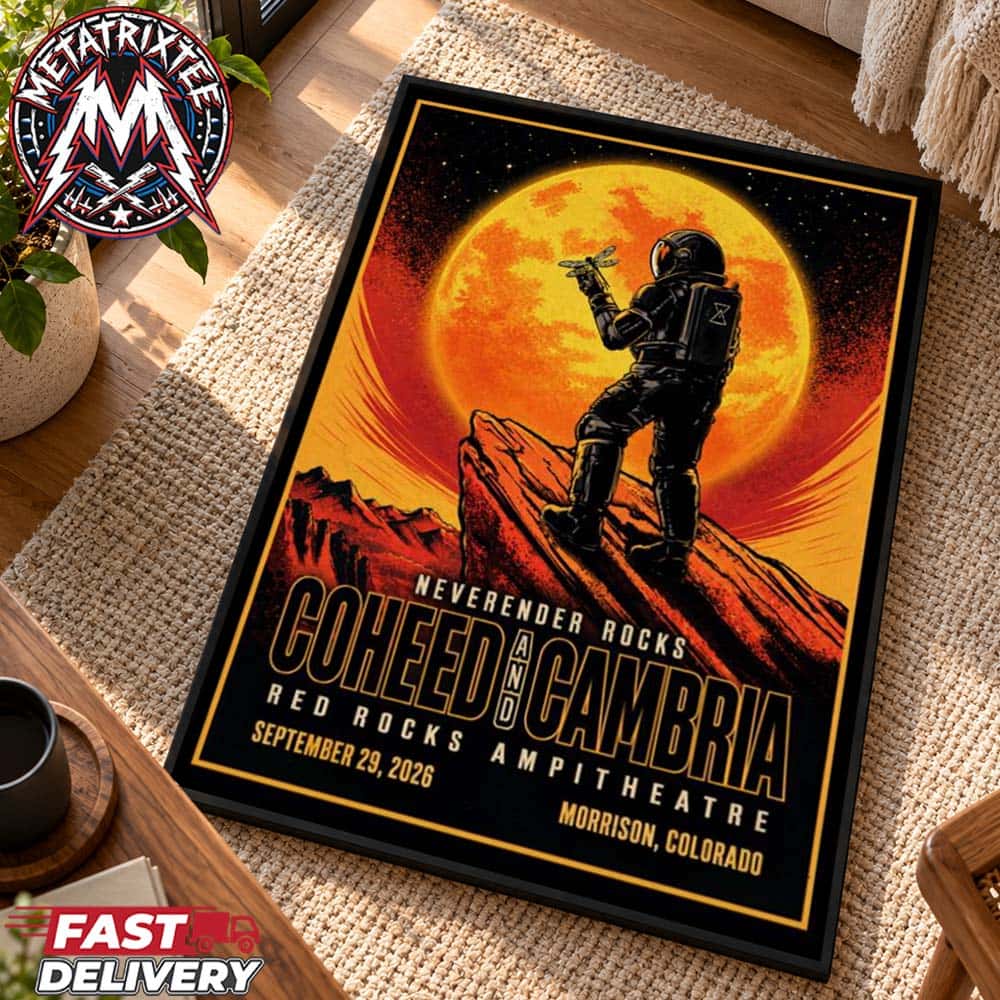 Coheed and Cambria Neverender Rocks Show Tonight Poster For The Red Rocks Amphitheatre In Morrison Colorado On Tuesday September 29 2026 Premium Poster Canvas Coheed and Cambria Neverender Rocks Show Tonight Poster For The Red Rocks Amphitheatre In Morrison Colorado On Tuesday September 29 2026 Premium Poster Canvas
