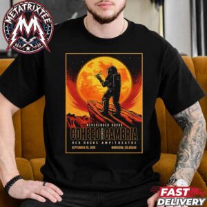 Coheed and Cambria Neverender Rocks Show Tonight Poster For The Red Rocks Amphitheatre In Morrison Colorado On Tuesday September 29 2026 Short Black T-Shirt
