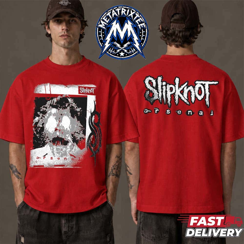 Collaboration Event Tee For Slipknot Band X Arsenal Premium Red T