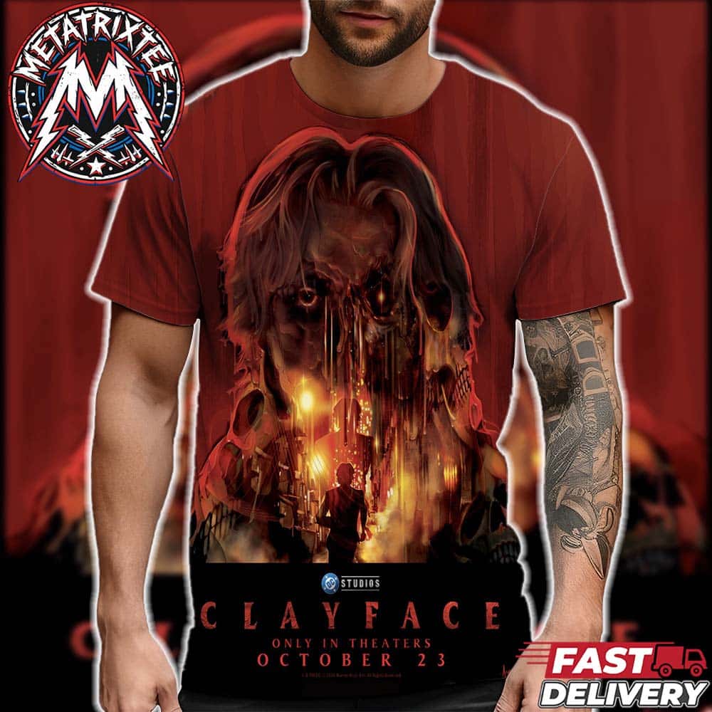 DC Studios New Poster For Clayface Movie Art By Orlando Arocena Only In Theaters October 23 2026 All Over Print T-Shirt DC Studios New Poster For Clayface Movie Art By Orlando Arocena Only In Theaters October 23 2026 All Over Print T-Shirt