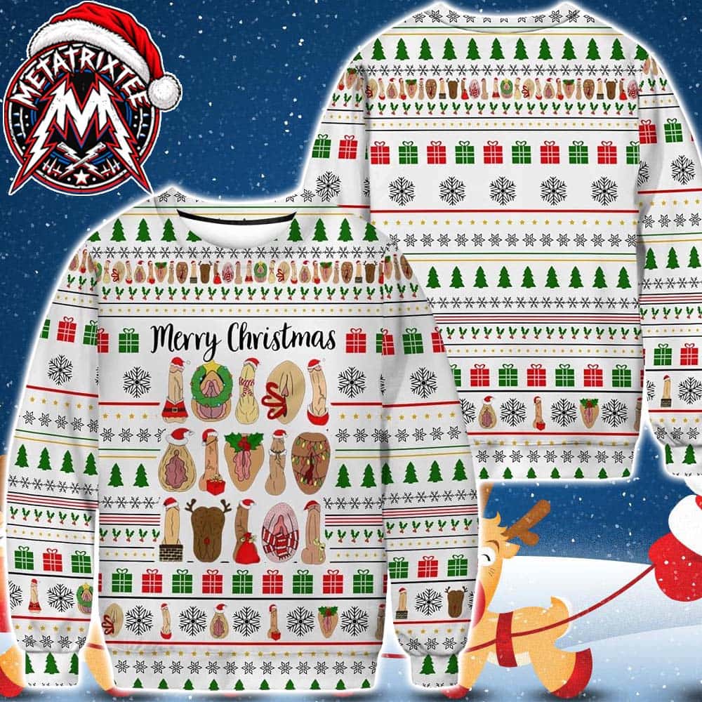 Dirty Joke Naughty Xmas Merry Christmas Penis Vagina Pattern 2026 Knitted Ugly Christmas Funny Sweater Dirty Joke Naughty Xmas Merry Christmas Penis Vagina Pattern 2026 Knitted Ugly Christmas Funny Sweater