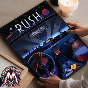 Fifty Something Tour RUSH Cleveland 2026 Two Night Poster For The Rocket Arena In Ohio On September 17 And 19 2026 Premium Poster Canvas