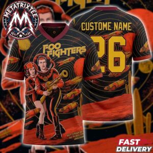 Foo Fighters Vancouver Take Cover Tour 2026 Show Poster Art By Pat Hamou For September 20 2026 In Canada At BC Place Shirt Football Jersey