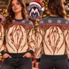 Funny Adult Gag Silhouette Print Snowflake Reindeer Pattern 2026 Knitted Ugly Christmas Sweater