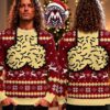 Funny Adult Abstract Vulva Humor Vagina Pattern Holiday Christmas Xmas Ugly Christmas Sweater
