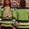 Funny Hairy Chest Elf Bra Jingle Bells 2026 Knitted Ugly Christmas Sweater Funny Hairy Chest Elf Bra Jingle Bells 2026 Knitted Ugly Christmas Sweater