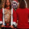 Funny Santa Suspenders Hairy Chest Red Bowtie Ugly Christmas Sweater Gift For Holiday 2026